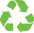 Green reduce, reuse, recycle logo 