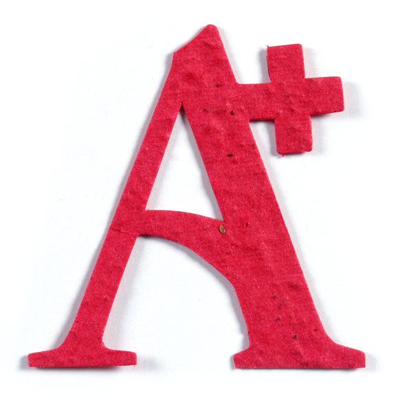 Seed Paper Shape A+ - Cranberry Red