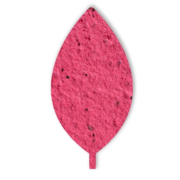 Seed Paper Shape Ash Leaf - Cranberry Red