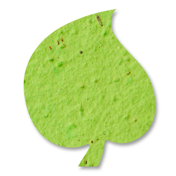 Seed Paper Shape Aspen Leaf 3 - Lime Green
