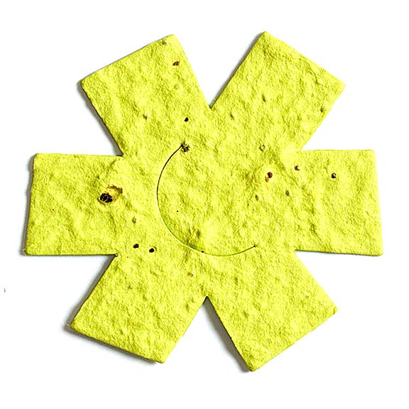 Seed Paper Shape Asterisk - Yellow