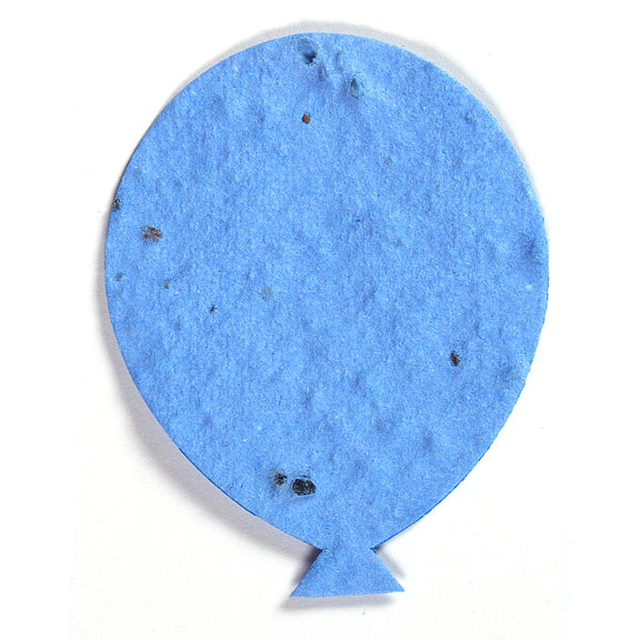 Seed Paper Shape Balloon - Light Blue