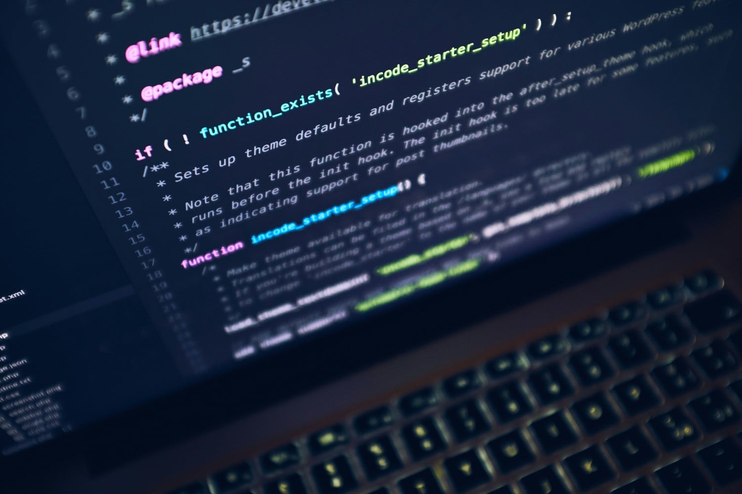 laptop open with code