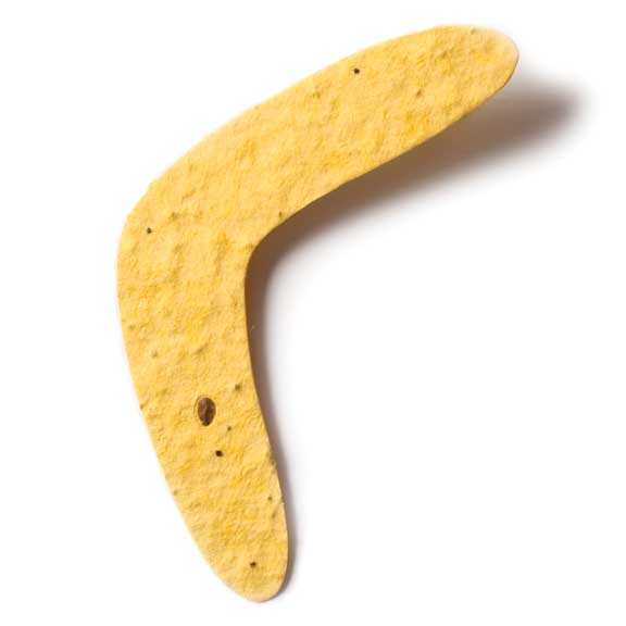 Seed Paper Shape Boomerang - Yellow