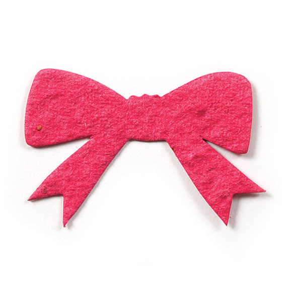 Seed Paper Shape Bow - Cranberry Red