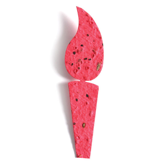 Seed Paper Shape Candle - Cranberry Red
