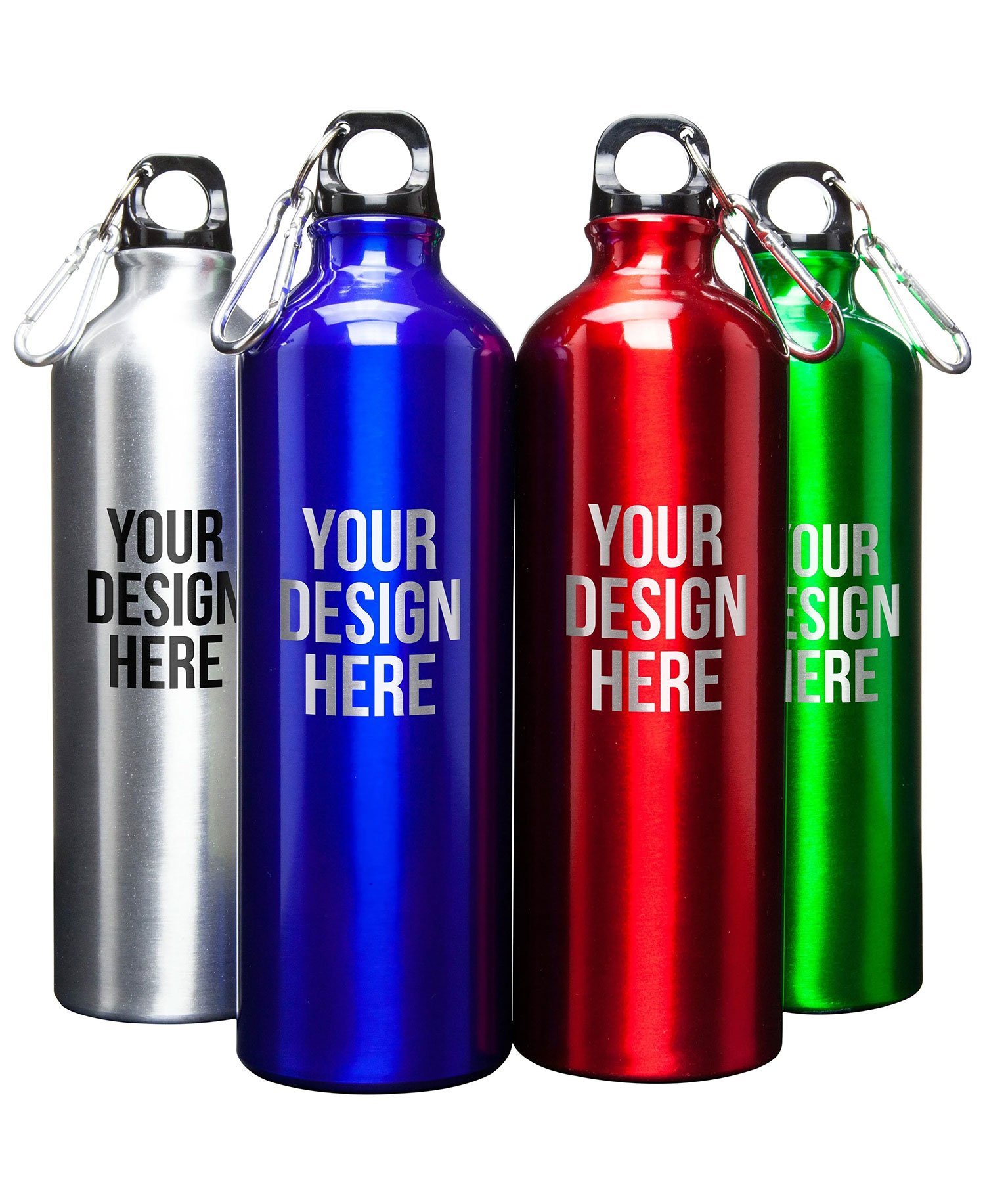 Multiple Aluminum bottles with custom logo
