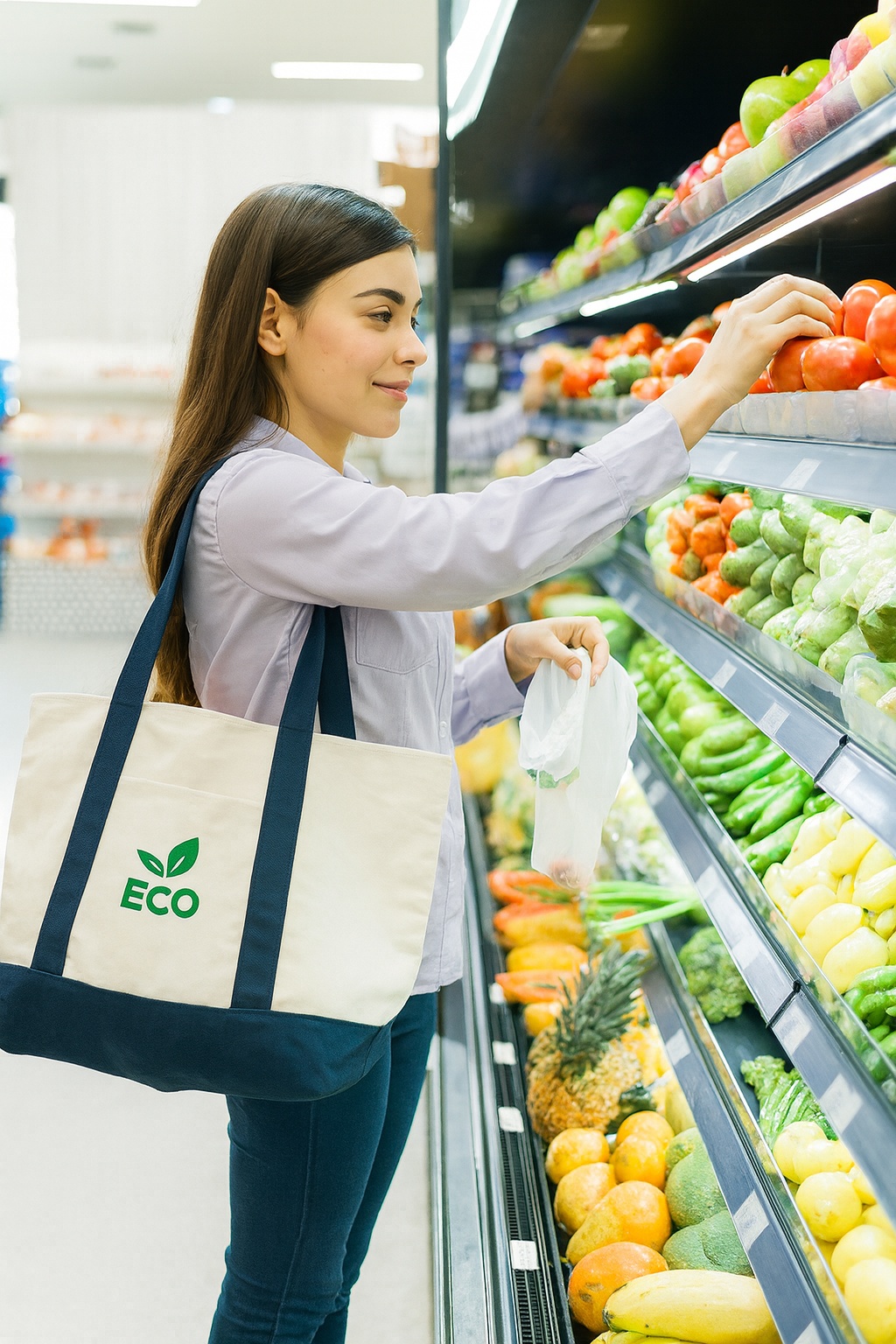 Cotton bags are biodegradable and recyclable, setting an admirable example and strong brand image