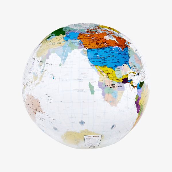 16" World Globe Beach Ball