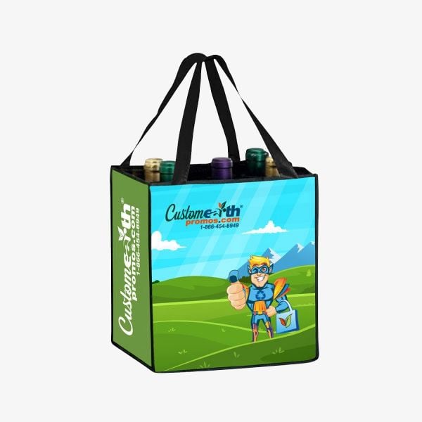 Custom 6-Bottle Wine Bags 