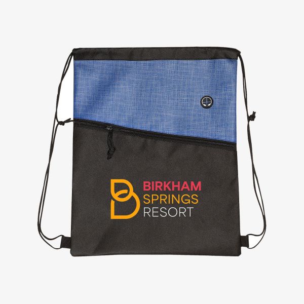 Custom Heathered Drawstring Backpacks