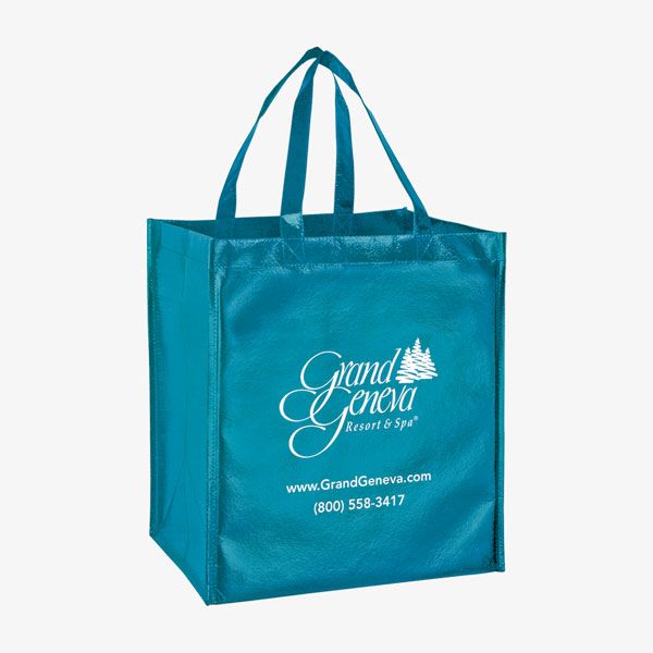 Eco-Friendly Metallic Gloss Grocery Totes