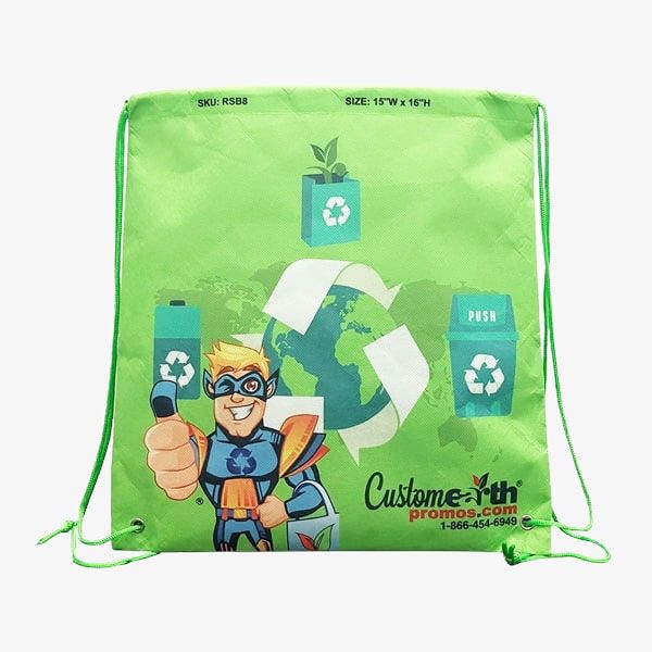 Promotional Sublimated Eco Drawstring Bags