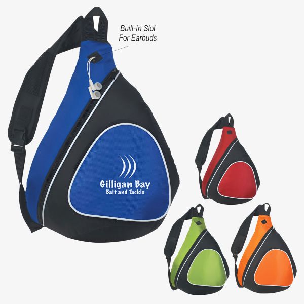 Imprinted Side Sling Eco-Backpacks