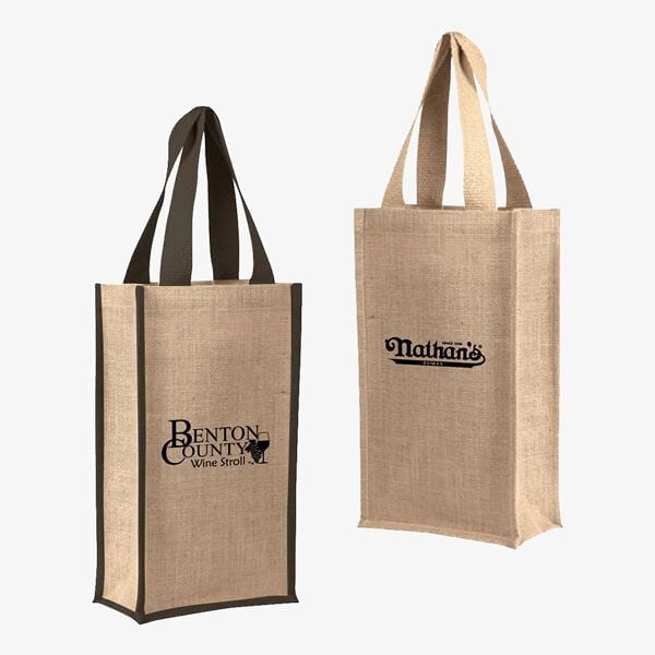 Jute 2 Bottle Wine Bags