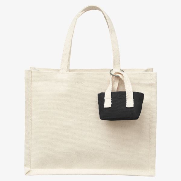 Mini Recycled Cotton Tote Bag Charm