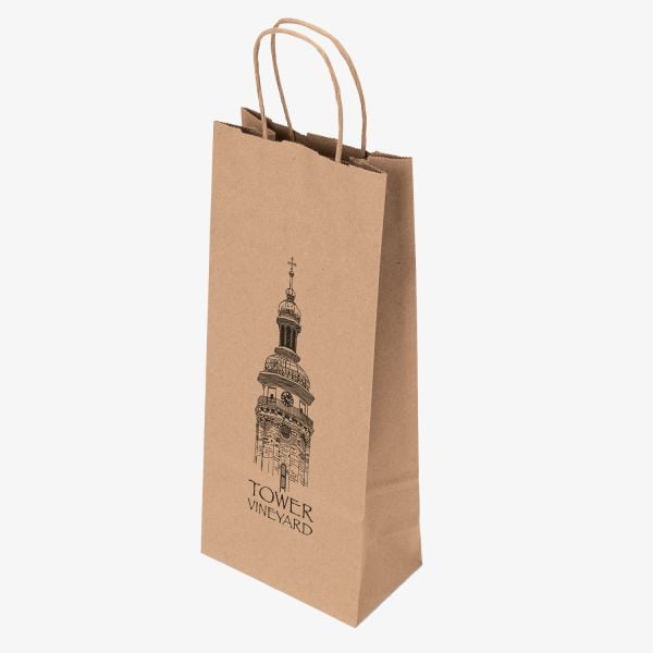 Recycled 1-Bottle Paper Wine Totes
