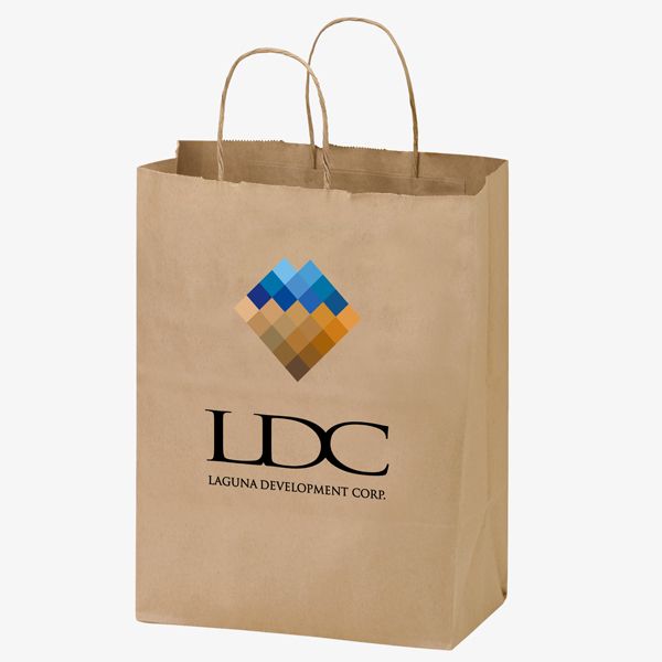 Recycled 2-Bottle Kraft Paper Wine Bags 