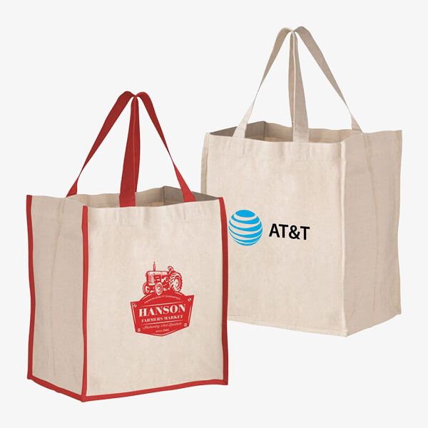 Reusable 4-Bottle Combo Wine and Grocery Tote