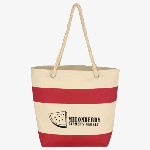 Striped Natural Cotton Bags