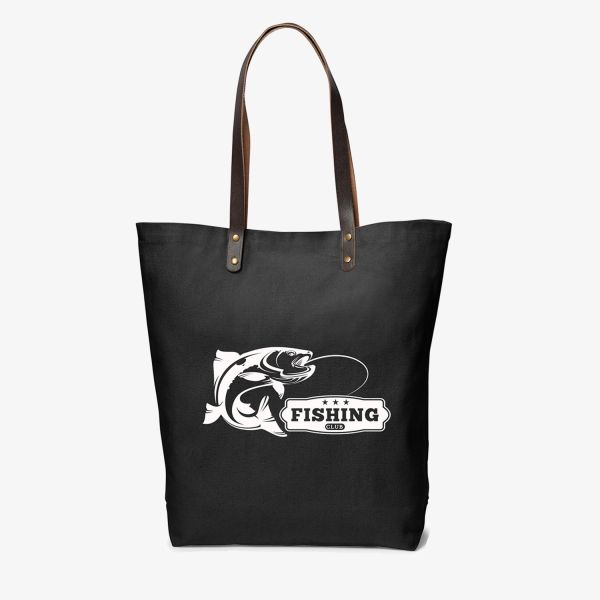Urban Cotton Tote Bag with Leather Handles