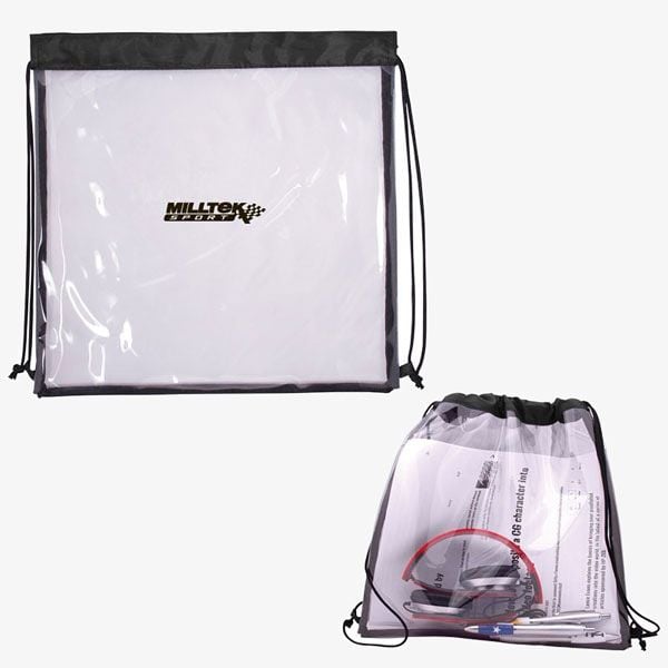 Clear Eco-Friendly Custom Drawstring Bags