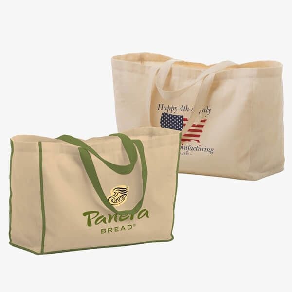 Bulk Custom Tote Bags Your Logo Art or Photo Printed on Canvas