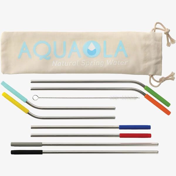 Eco Stainless Steel Straw Set