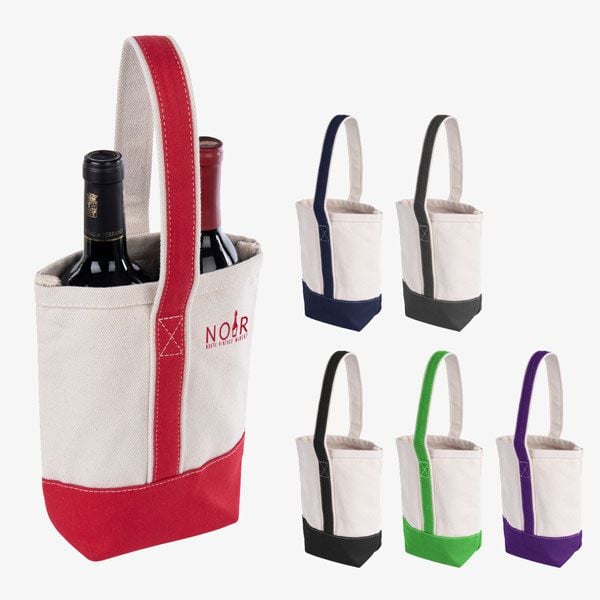 Personalized Two Bottle Wine Totes