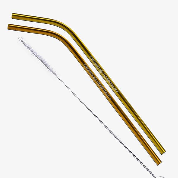 Reusable Stainless Steel Bent Straws