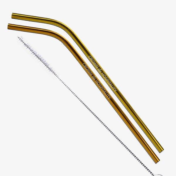 Reusable Stainless Steel Bent Straws