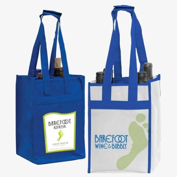 Printed Wine Bottle to Go Bags 7 x 17 Sealable 