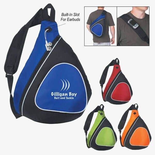 Imprinted Side Sling Eco-Backpacks