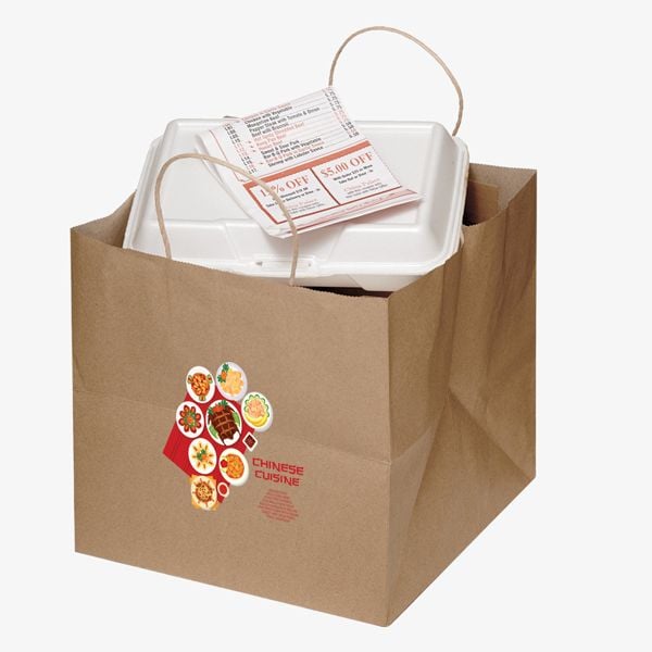 Wholesale Kraft Paper Take Out Bags