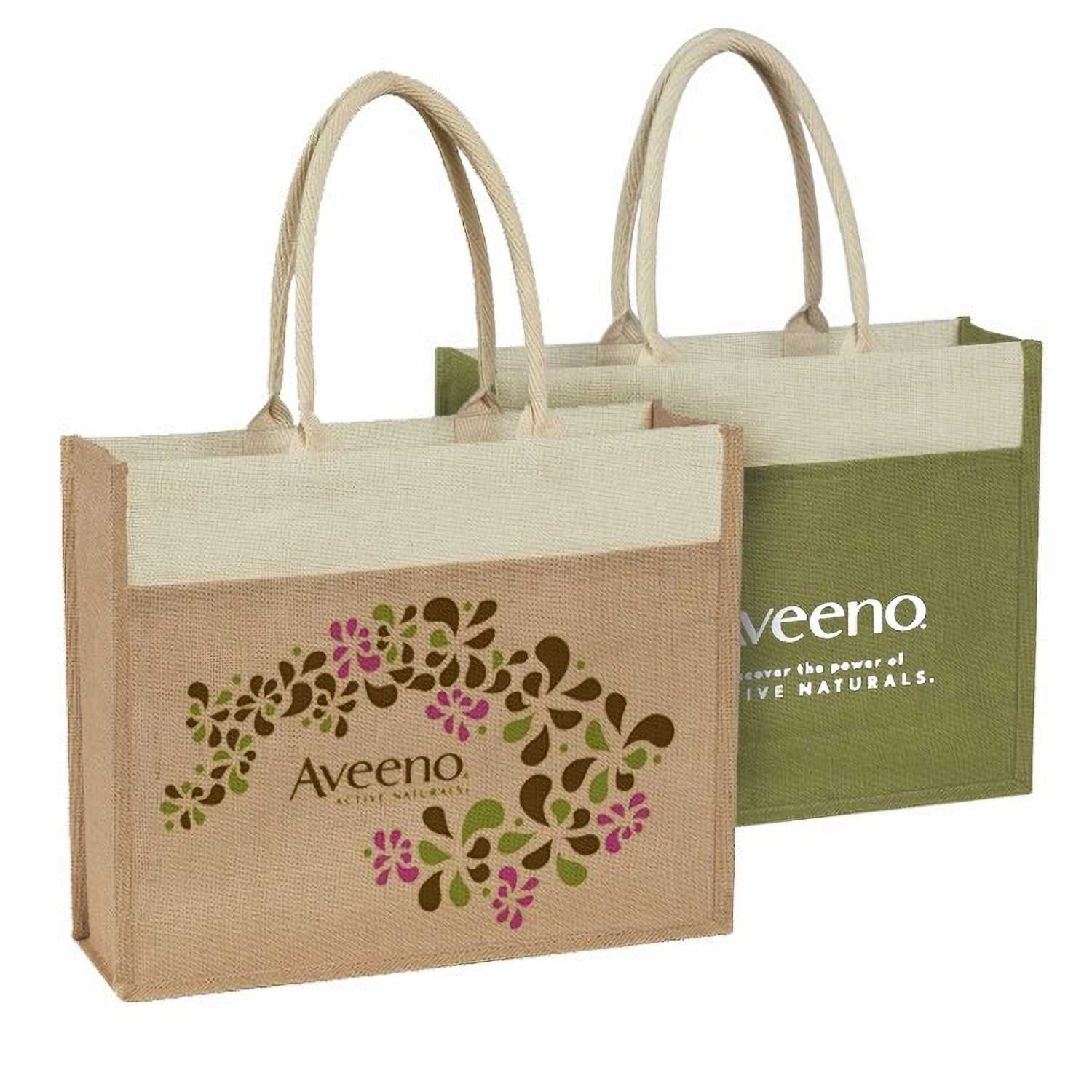 Jute Large Custom Shopping Totes Reusable Jute Bags