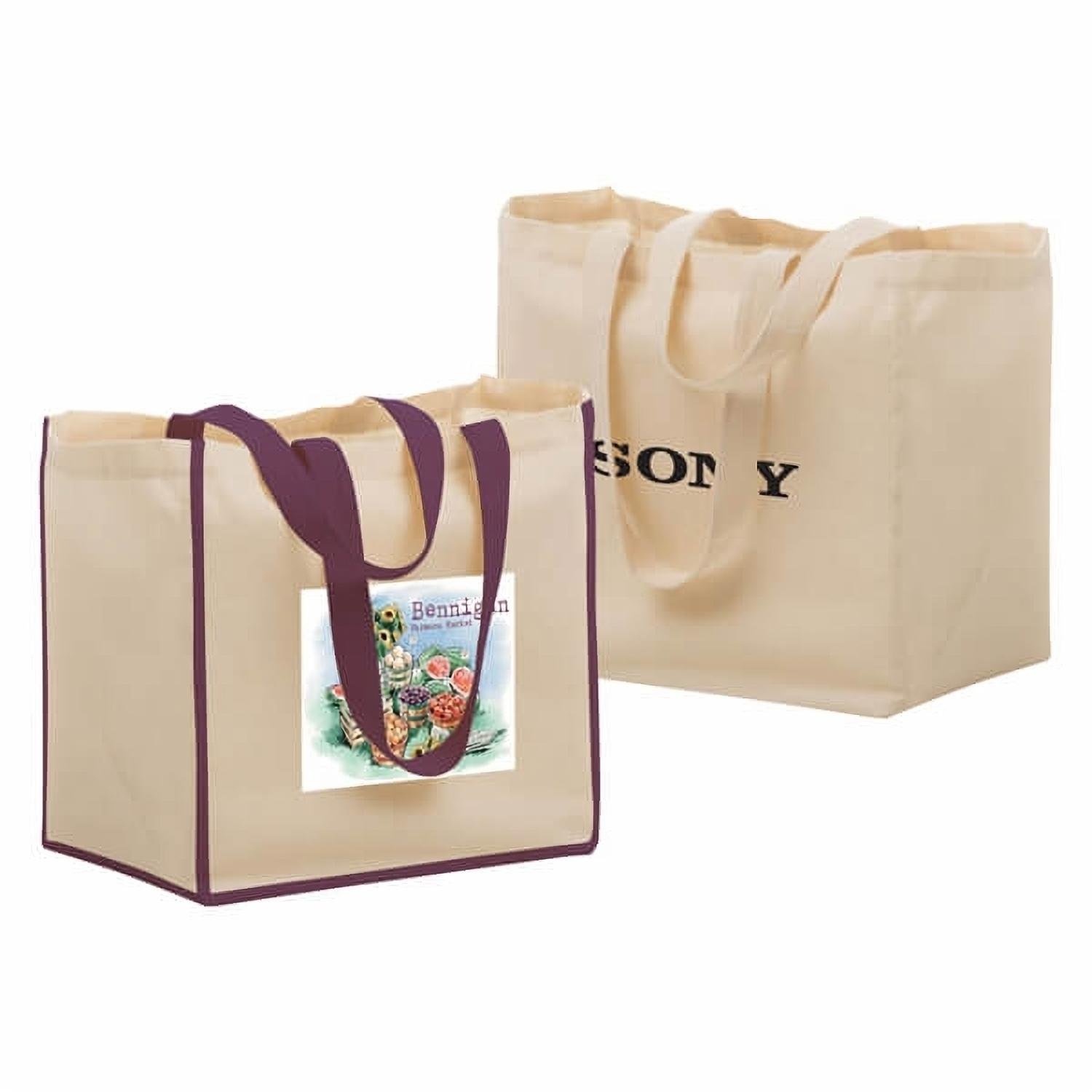 Eco Bags Canvas Shopping Tote Cotton Bag, 1 oz