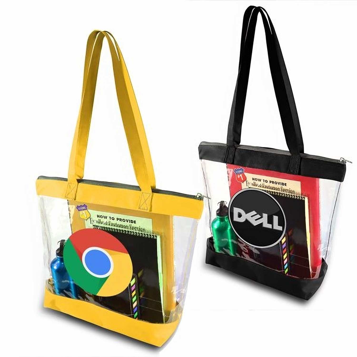 Custom Printed Clear PVC Tote Bags