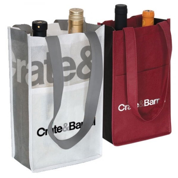 Reusable 2-Bottle Recycled Wine Bags