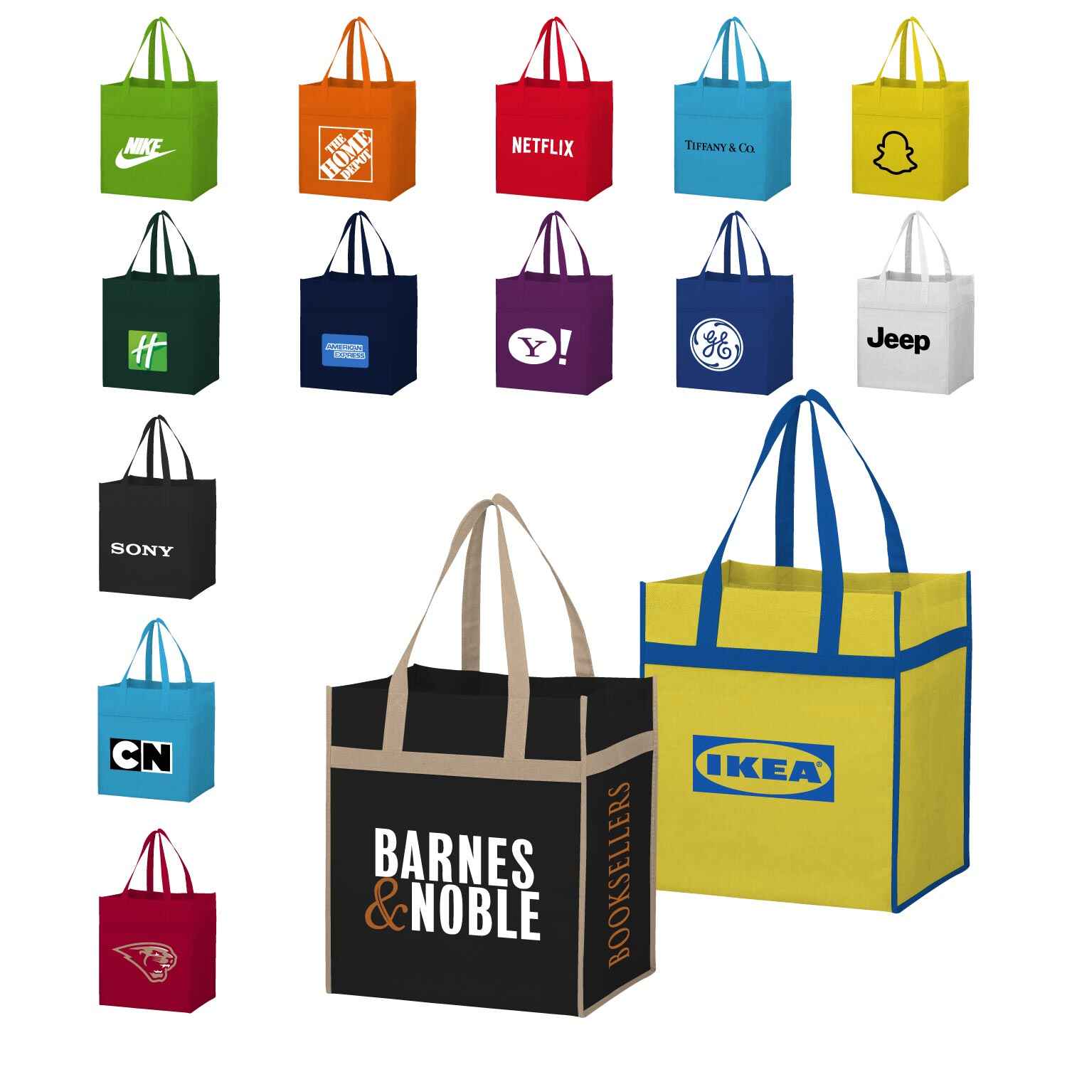 Custom Reusable Shopping Bags, Palette