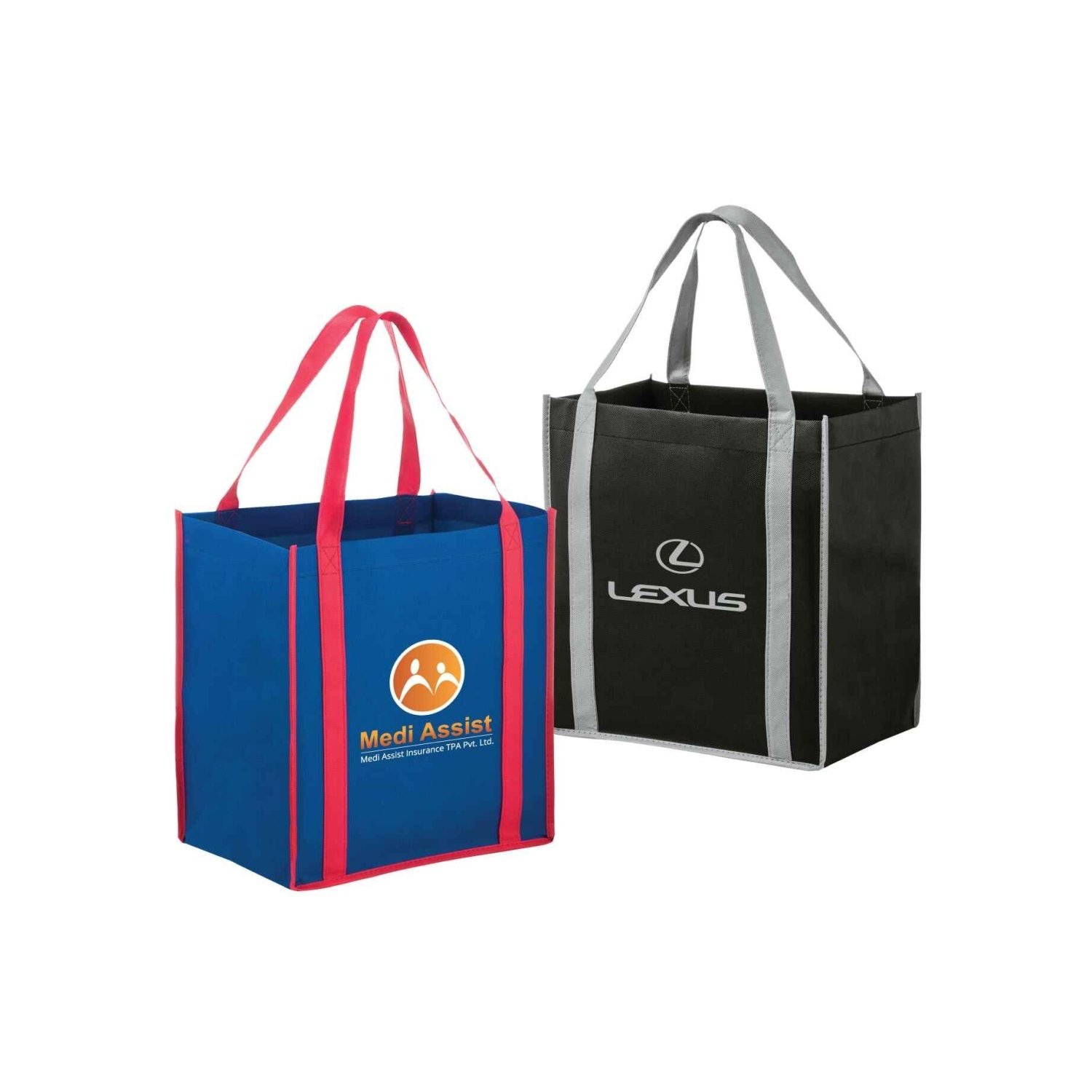 Wholesale Two-Tone Reusable Non-Woven Bags | Eco Totes