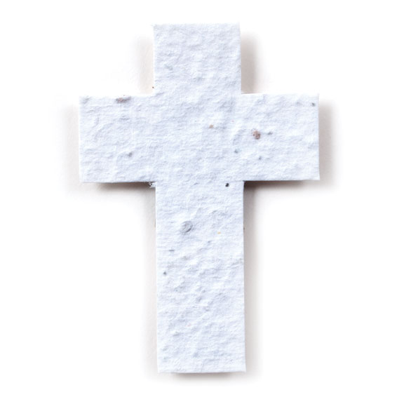 Seed Paper Shape Cross - White