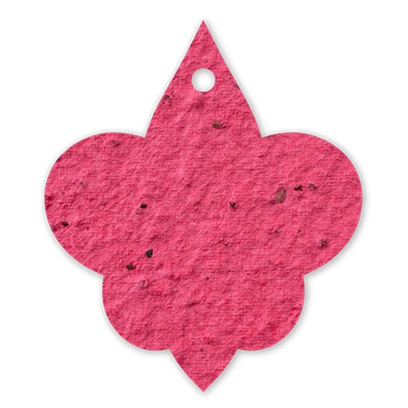 Seed Paper Shape Fleur de Lis 2 - Cranberry Red
