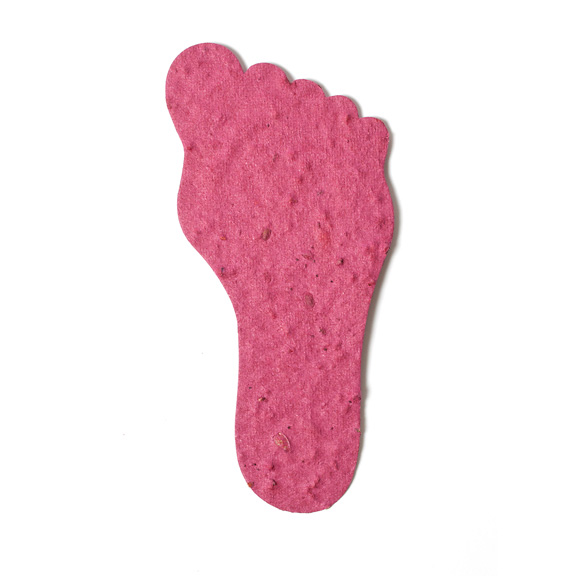 Seed Paper Shape Foot 3 - Cranberry Red