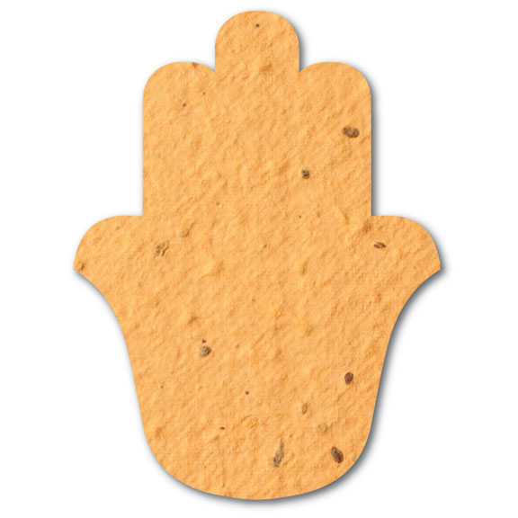 Seed Paper Shape Hamsa - Desert Orange