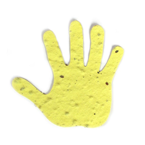 Seed Paper Shape Hand 2 - Yellow