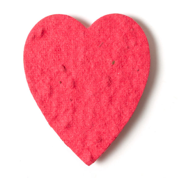 Seed Paper Shape Heart 1 - Cranberry Red