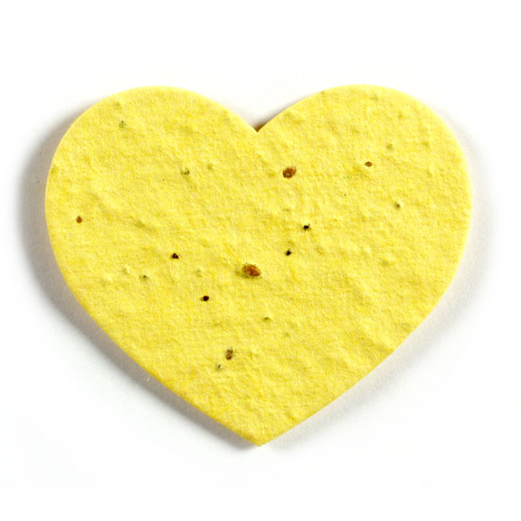 Seed Paper Shape Heart 3 - Yellow