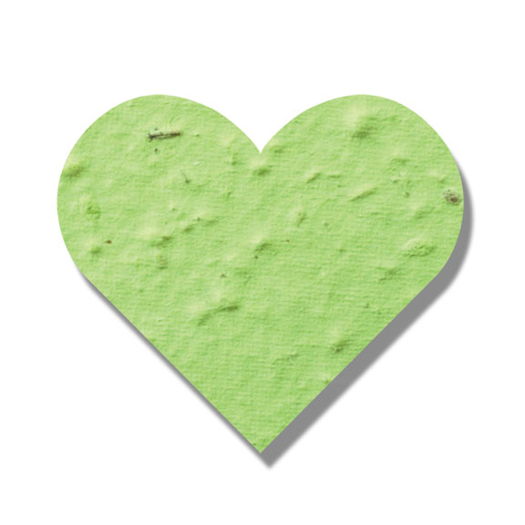 Seed Paper Shape Heart 7 - Lime Green