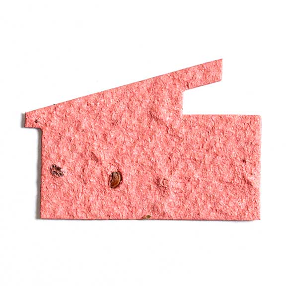 Seed Paper Shape House 3 - Terra Cotta Pink