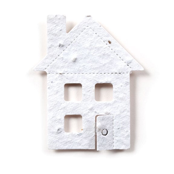 Seed Paper Shape House 5 - White